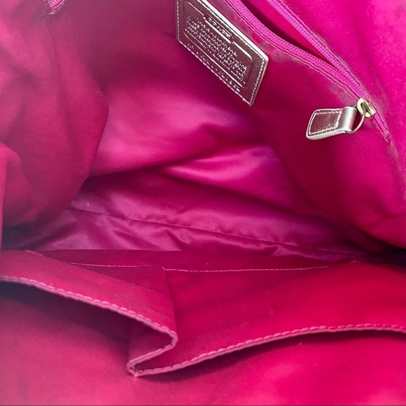 Coach Daisy Glitter Poppy C Appliqué Tan Bag - Monogram...